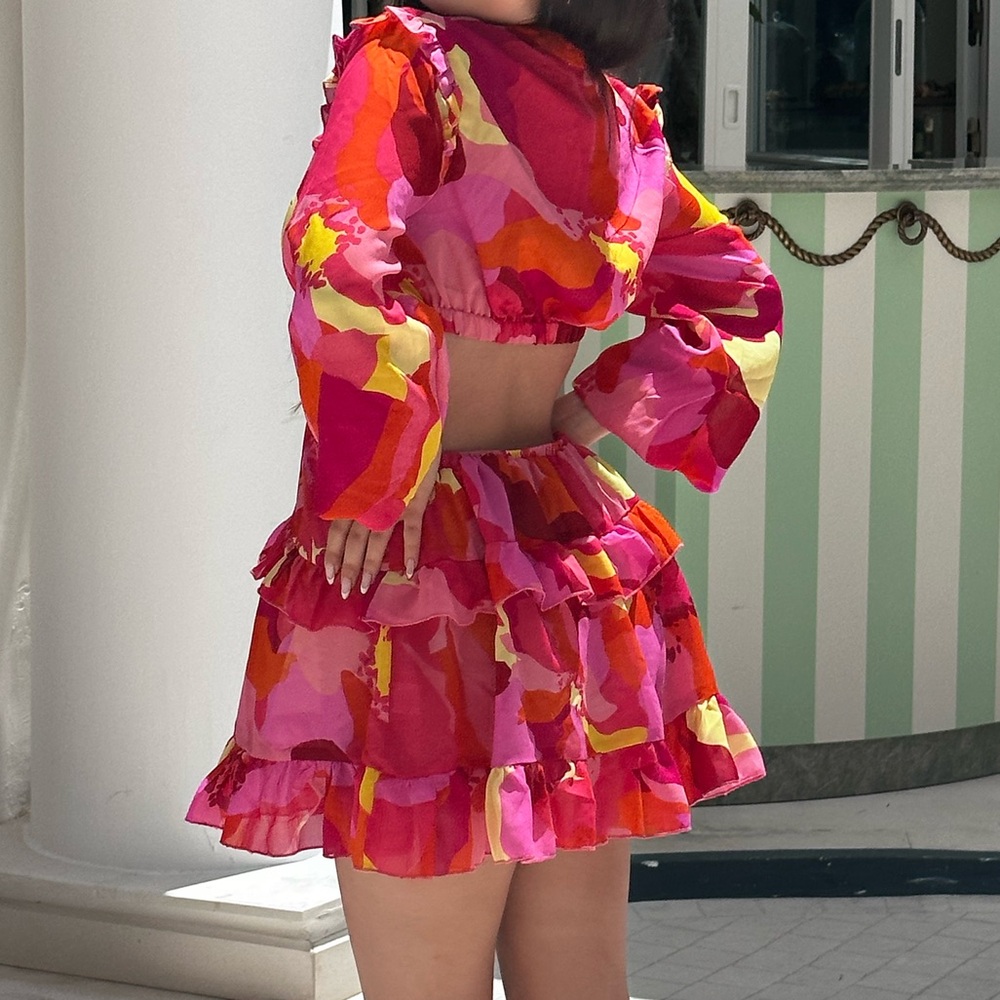 Summer colorful dress/ beach cover up